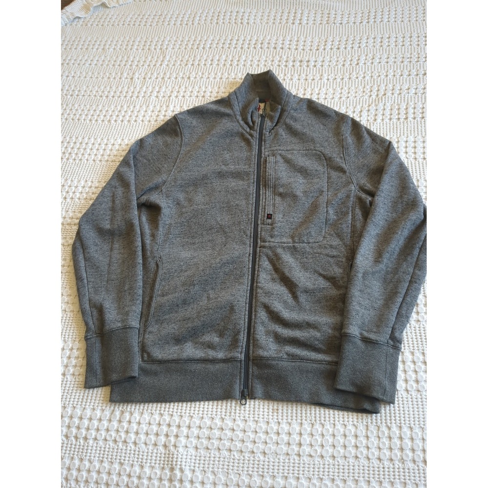 Relwen Windsurf Track Jacket Size Large Gray Full Zip Mock Neck